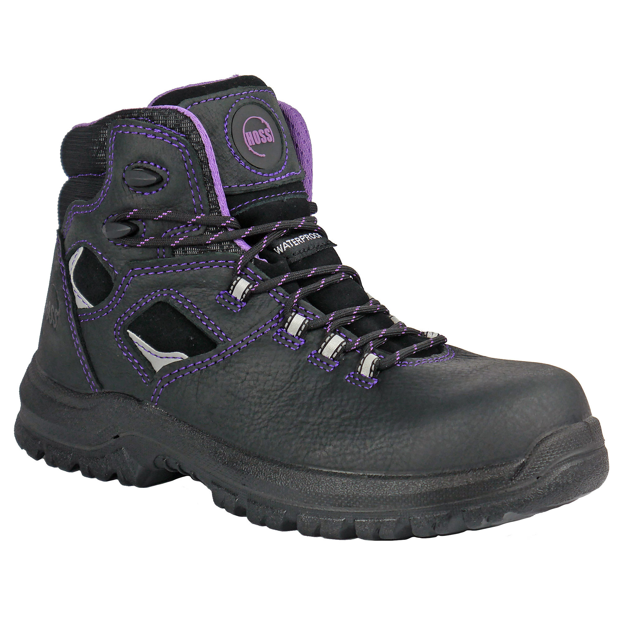 HOSS Composite Toe, Leather Upper, Reflective Lace Loop